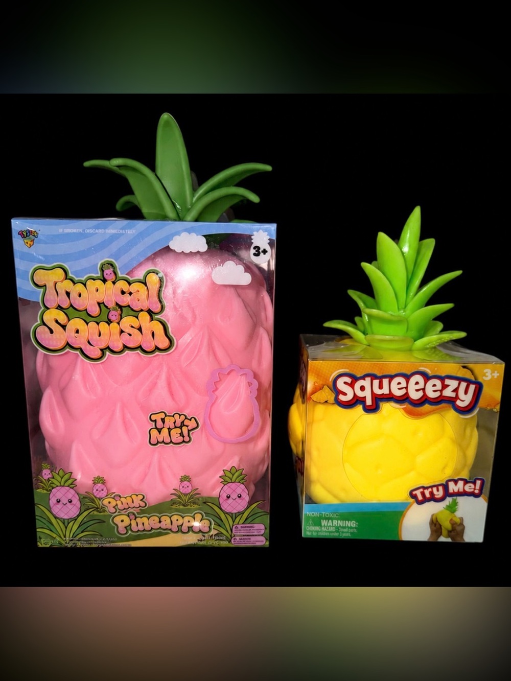*BRAND NEW* 🍍 TROPICAL PINEAPPLE SQUISHY BUNDLE — LOT OF 2 🍍